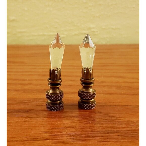 Crystal and Brass Decorative Finials - Picture 2 of 5